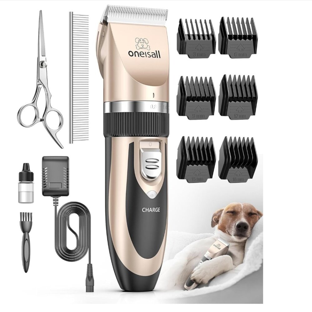 Oneisall Professional Pet Electric Dog or Cat Clippers Rechargeable